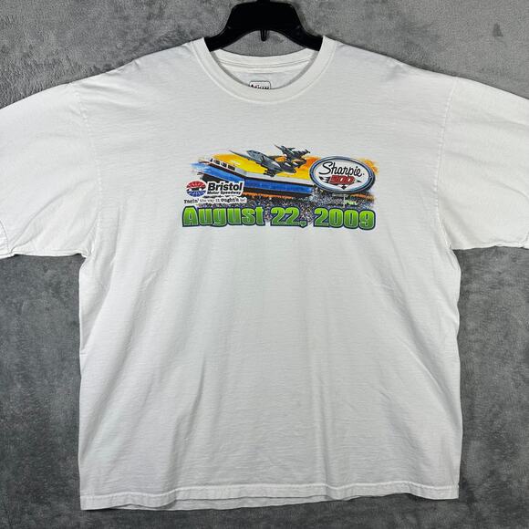 Bristol Motor Speedway 2009 Shirt‎ Men's XXL NASCAR Graphic Double Sided - Picture 1 of 8